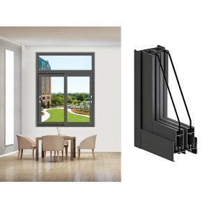GC80 Aluminum Sliding Window Powder Coating Custom Sliding Windows