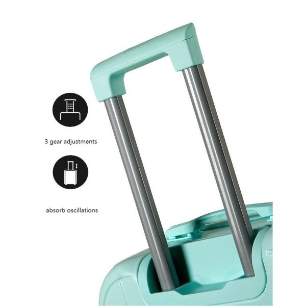 OEM Childrens Rolling Suitcase With 1 Beauty Case Macaron Color Youth Rolling Luggage