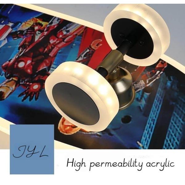 Nordic Bedroom Children'S Room Ceiling Light Cartoon Eye Protection Scooter Lamps