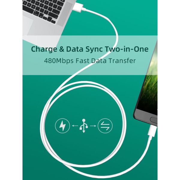 OEM SGS Micro USB Data Transfer Cable 5 Pin PVC Charging Cable