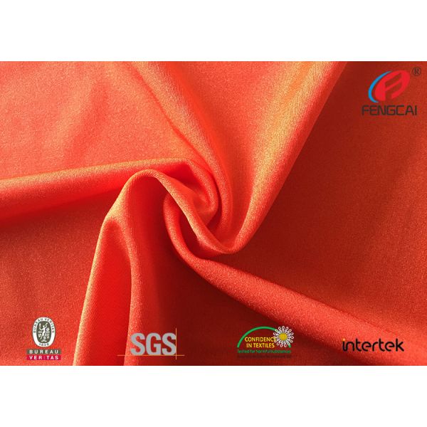 Garment Nylon Lycra Spandex Fabric , Shiny Lycra Bathing Suit Fabric Anti Pilling