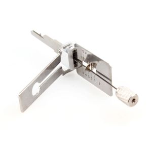 New Arrival Lishi 2 In1 GTR Lockpicks & Blank Keys Decoder Stainless Steel