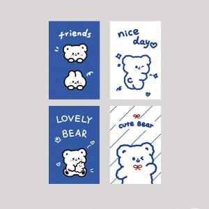 Kawaii Cartoon Little Bear Notebook A5 Size No Adhesive Perfect for Stationery