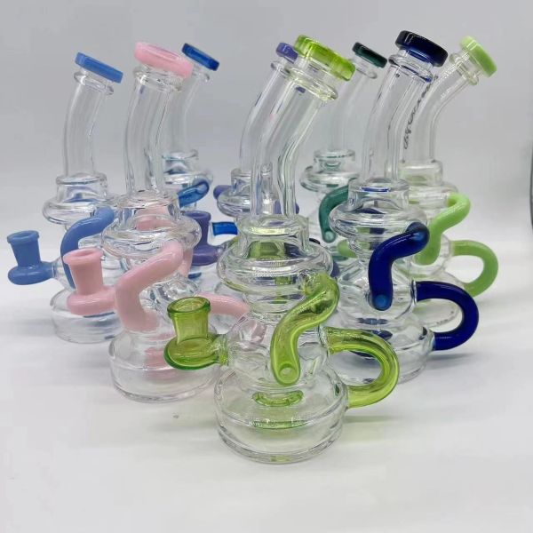 In Stock 9.5inch Heavy Glass Water Bongs With 14mm Bowl Light Weight