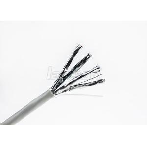 China U / FTP 0.58mm Bare Copper Cat6A Lan Cable Gray Jacket Color Customized on sale