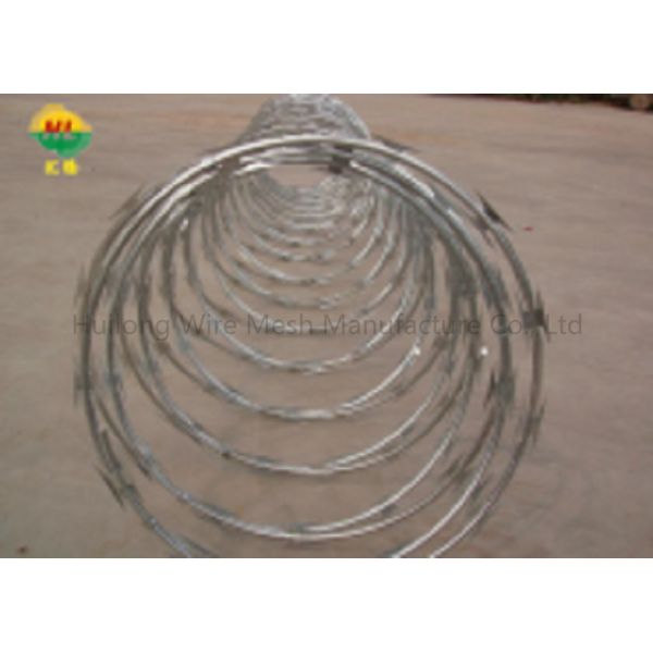 Buy CBT-65 Hot Dipped Security Razor Barbed Wire Fence Made Of Galvanized Steel at wholesale prices