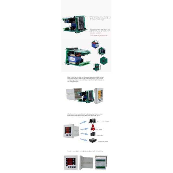 2022 hot sale 3 phase digital ammeter current kwh with RS485