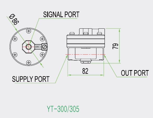 YT-300 Volume boost Upper diaphragm repair kit Stem(Poppet) Stem spring repair kit Pneumatic valve actuator