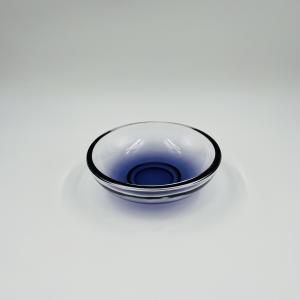 Glass Bathroom Accessories Set Ombre Blue With Round And Ball Shape Glass Soap
