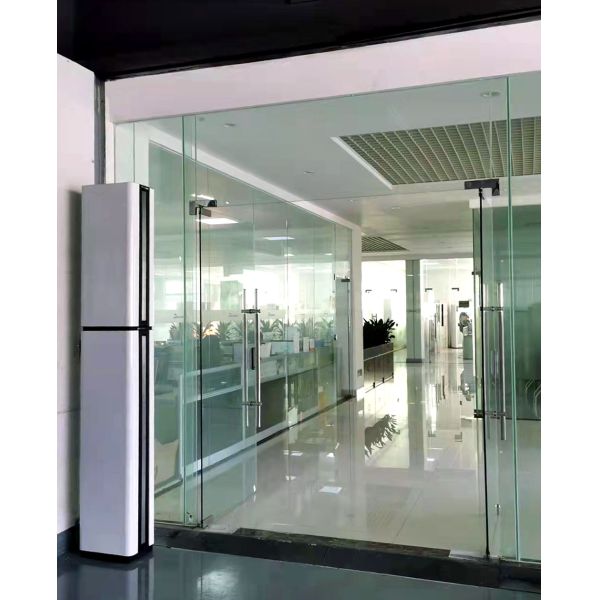 Floor Standing Heated Air Curtain For Glass Door Vertically Installation Thermal Air Screen