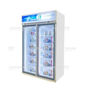 Frequency Conversion Commercial Glass Display Freezer With LED Light