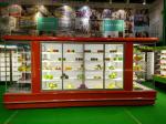 Square Island Open Display Refrigerator With Streaming Design / Multideck