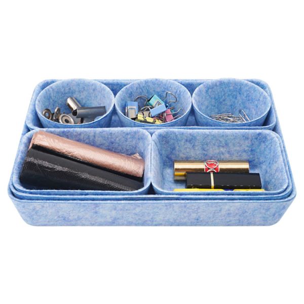 wholesale integrated fashion portable felt bedside caddy felt drawer organizer