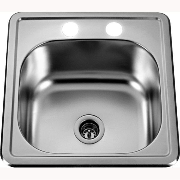 Buy 18% Chromium Drop In Stainless Steel Single Bowl Sink 15 Inch at wholesale prices