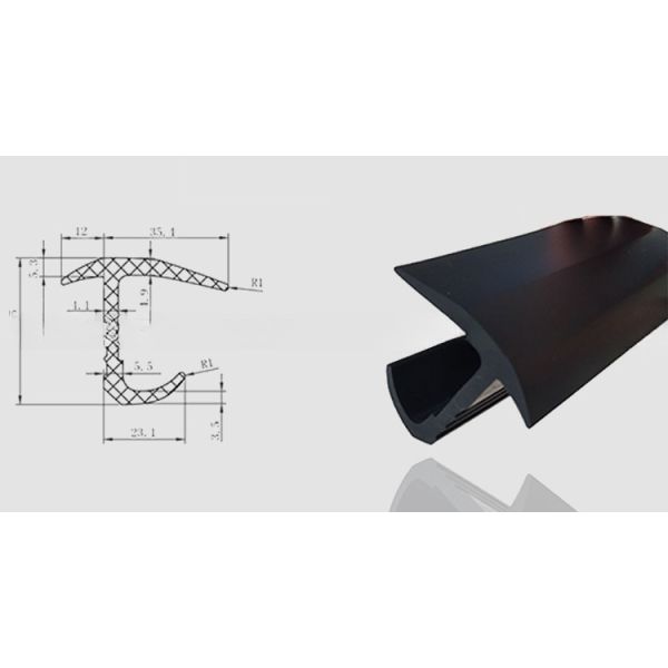 EPDM Refrigerator Box Van Door Rubber Seal Strip Gaskets for Truck and Trailer Length 2.5m Materials EPDM