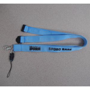 Cheap flat polyester lanyard with phone string, polyester mobile phone hanging
