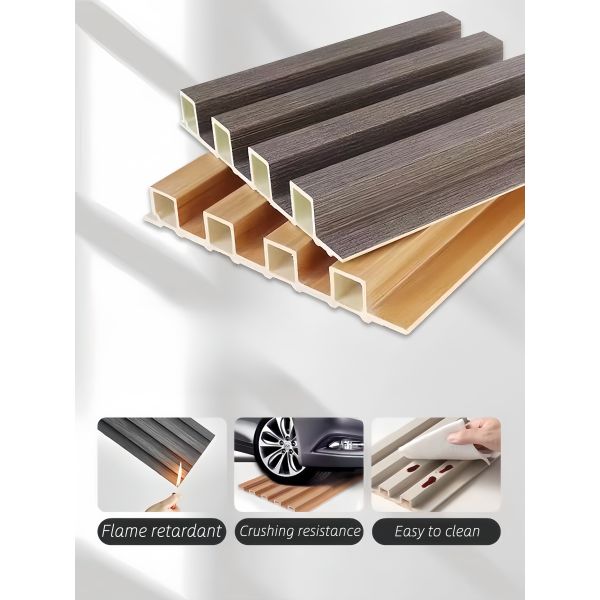 New Design Wooden Grain Waterproof WPC Wall Panels Designs for Interior Decor Easy Install