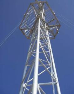 Quality Durable Three Tubes Angle Steel Communication Tower For Wireless Telecommunication Systems for sale