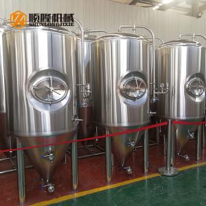 600 L Bright Polished Beer Fermentation Tanks , Large Conical Fermenter