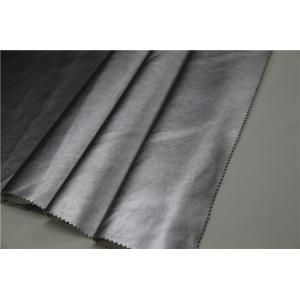 Pearl Silver Pu Leather Material Customized With Abrasion Resistance