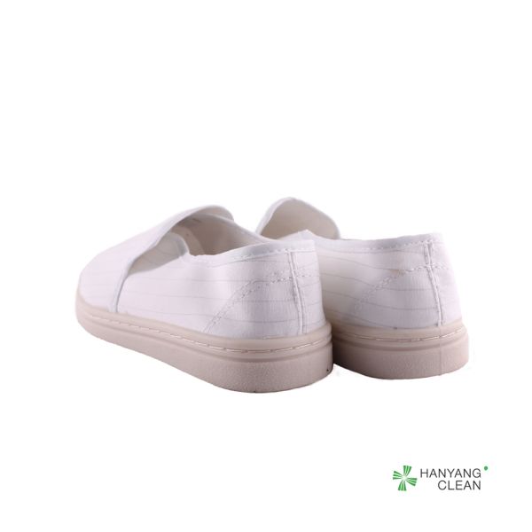 Stripe Canvas Anti Static Footwear Breathable With PVC Outsole Shoe
