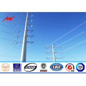 Conical 8 Sides Electrical Street Lighting Poles With 5mm Thickness , Galvanized