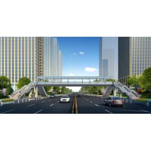 Customized H Steel Truss Bridge Wind Resistant With Galvanized / Painted Steel