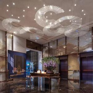 Modern Luxury Unique Glass Engineering Non-customized Large Chandelier Lighting