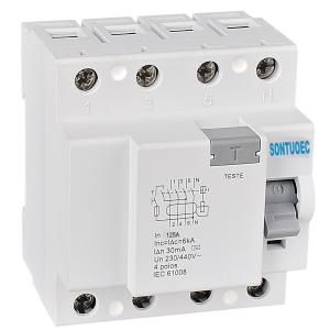 STFP60 ELCB 2P 4P 125A 30mA RCCB Circuit Breaker