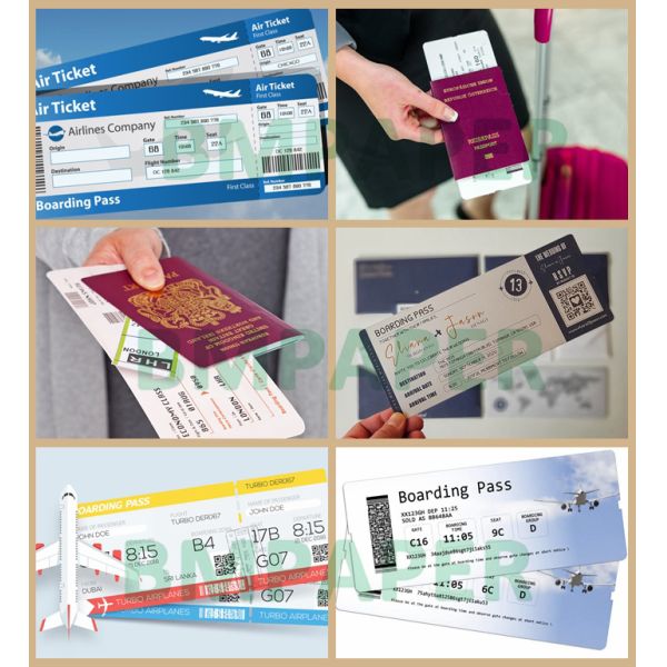 210g 220g Thermal Paper Card For Boarding Pass 79cm Clear Printing Color