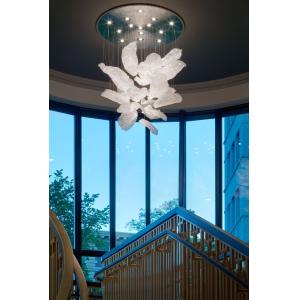 Contemporary Crystal Customized Design Lotus Flower Large Chandelier Pendant
