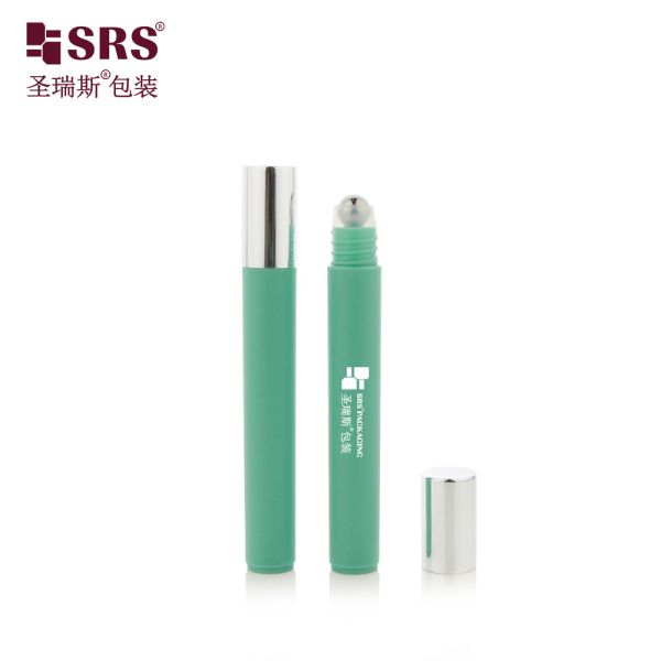 RPA-10ML(C) Injection Custom Color Glossy Matte In Mold Plastic Roller Ball Bottle Wholesale Eye Gel Serum Bottle Tube