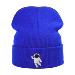 Autumn Acrylic Beanie And Caps Unisex Cute Astronaut Embroidery