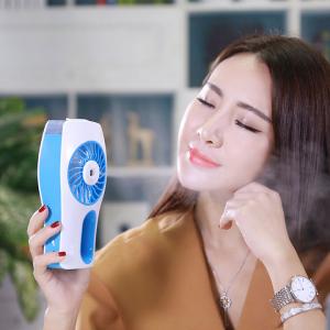 Business gifts beauty skin and cool air 3 in 1 mist fan rechargeable mist fan