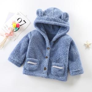 100cm Polyester Cotton Childrens Winter Jackets Single Breasted Warm Coats