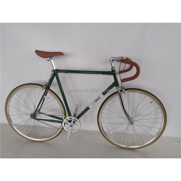 700c Black Aluminum Frame Fixie Bike with Double V Brake Fixed Gear Man Track Bike