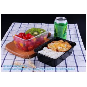 500 Ml Disposable Lunch Box Rectangular Bento Transparent Plastic Tableware