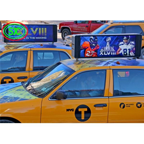 Outdoor Commercial Advertising 96*32 Cm Car LED Sign Display with Asynchronous