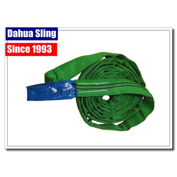 Industrial Endless Round Slings 2 Ton Green For Large Steel Bars Eco Friendly