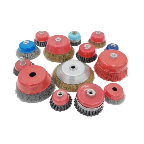 Safety Supporting Ring 100mm Twisted Steel Wire Cup Brush for Cleaning Metal