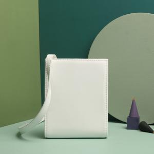 Yellow 17*5*14cm Genuine Leather Shoulder Bags With Lock