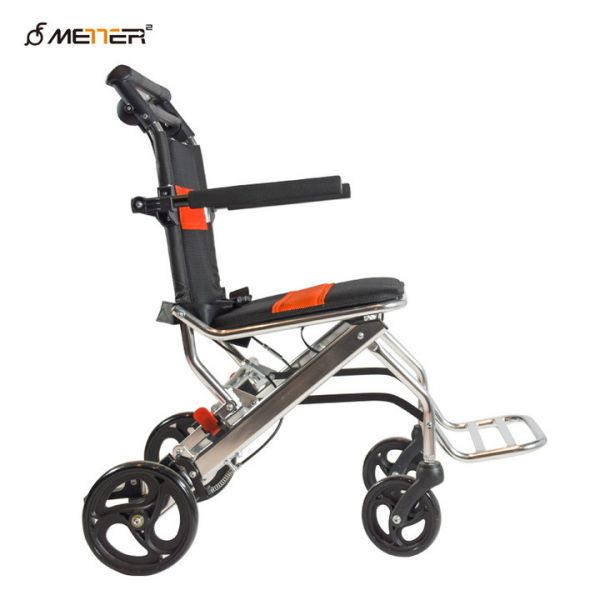 Aluminium Lightweight Transport Wheelchair Manual Foldable