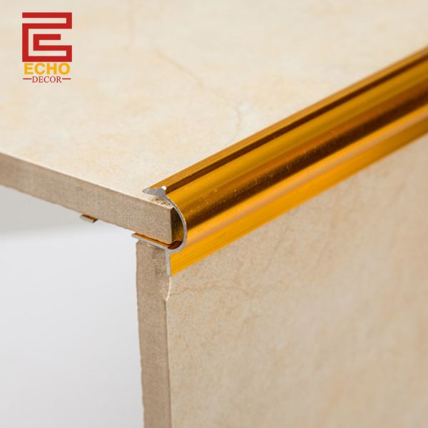 Aluminum Anodized Stair Nose Moulding Round Tiled Steps Treads Stair Nos Trim