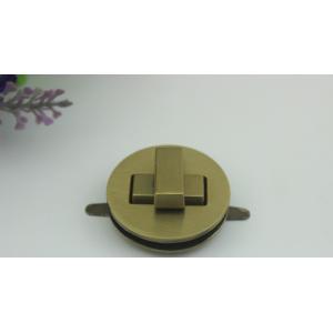OEM leather bag metal accessories round shape nickel color twist turn locks for