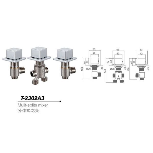 Bathtub mixer,Faucet,cold/hot water basin tap T-2302A3