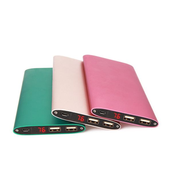 Ultra Thin Slim Metal Power Bank 10000mAh With Color Printing Logo