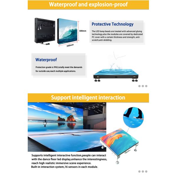 Full Color Dance Floor LED Screen P4.81 LED Screen Floor Tiles With SDK Function