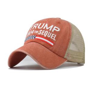 China SGS Embroidered Mesh Trucker Caps Washed Cotton Distressed 55cm on sale