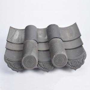 Traditional House Japanese Kawara Tiles Matte Grey Temple Clay Material