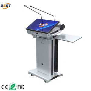 China Multimedia Podium with Optional 32 Inch Smart Kiosk Screen, 1 Year Warranty, and Multi-Purpose Lectern for Professional Presentations on sale